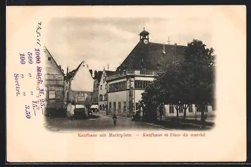 AK Colmar, Kaufhaus mit Marktplatz