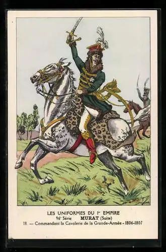 Künstler-AK Murat, Commandant la Cavalerie de la Grande-Armée