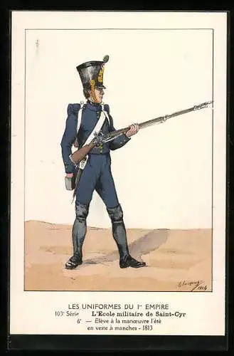 Künstler-AK Saint-Cyr, L`Ecole militaire, französischer Soldat