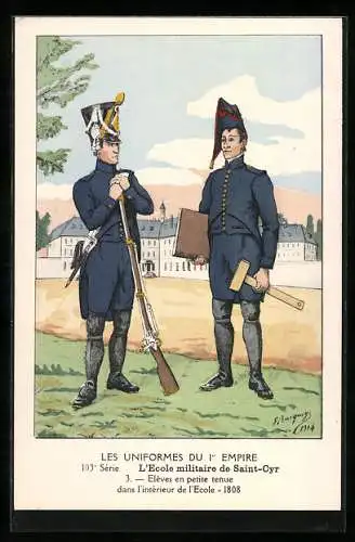 Künstler-AK Saint-Cyr, L`Ecole militaire, französischer Soldat