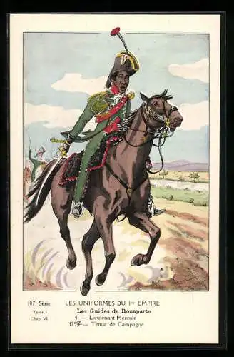 Künstler-AK Lieutenant Hercule, französischer Soldat