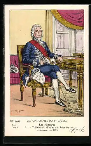 AK französischer Soldat, Talleyrand, Ministre des Relations Extèrieures 1806