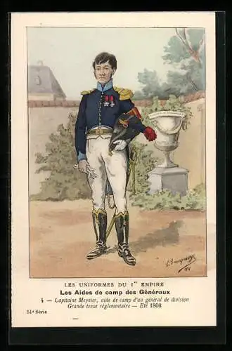 Künstler-AK Capitaine Meynier, aide de camp d`un général de division