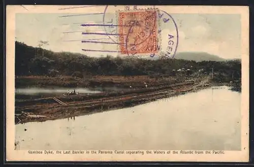 AK Gamboa Dyke, Last Barrier in the Panama Canal separating the Waters of the Atlantic from the Pacific