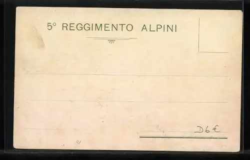 AK 5. Reggimento Alpini, Alpenjäger des Infanterie-Regiment Nr. 5 auf dem Marsch, Wappen