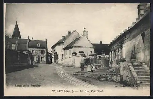 AK Belleu /Aisne, La Rue Principale