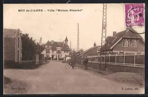 AK Moy de-L`Aisne, Villa Maison Blanche