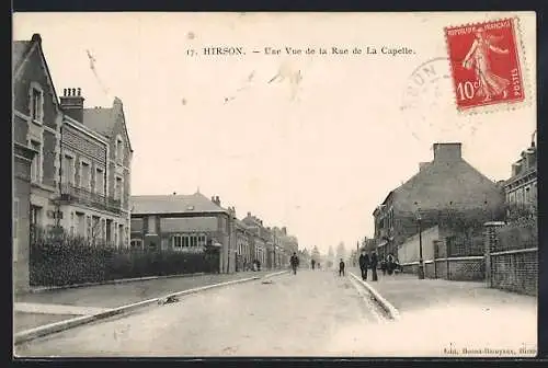 AK Hirson, Une Vue de la Rue de La Capelle