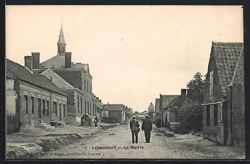 AK Lehaucourt, La Mairie