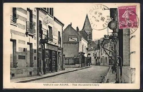 AK Vailly-sur-Aisne, Rue Alexandre-Legry