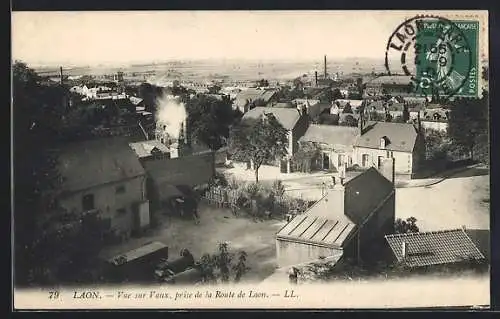 AK Laon, Vue sur Vaux, prise de la Route de Laon