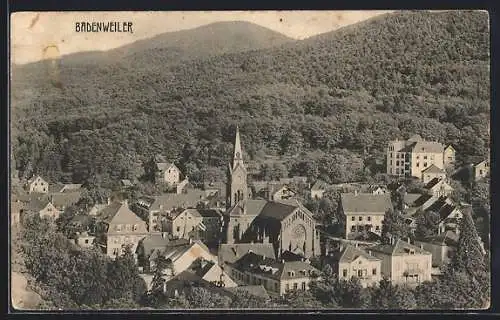 AK Badenweiler, Ortsansicht aus der Vogelschau