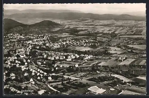 AK Eschwege, Stadtansicht vom Flugzeug aus