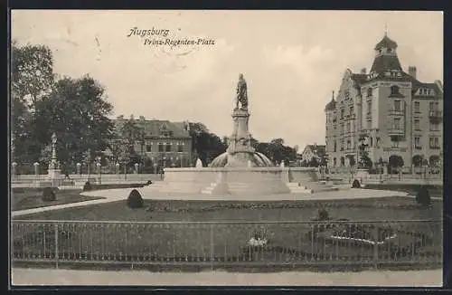 AK Augsburg, Blick auf den Prinz-Regenten-Platz