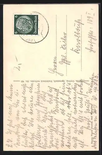 AK Bad Wimpfen, Der Löwenbrunnen mit Marktrain