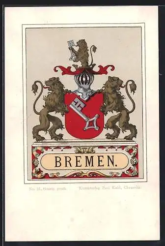 AK Bremen, Stadtwappen mit Löwen