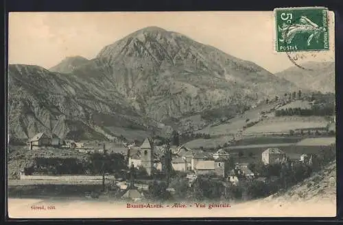 AK Allos /Basses-Alpes, Vue générale