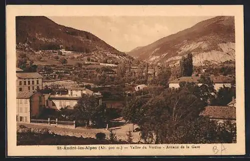 AK St-André-les-Alpes, Vallée du Verdon, Avenue de la Gare