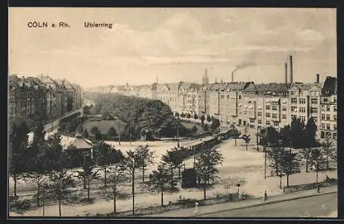 AK Köln-Neustadt, Strassenbahn am Ubierring