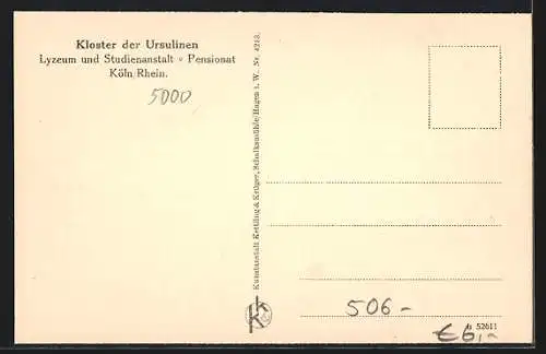 AK Köln /Rhein, Kloster der Ursulinen, Lyzeum und Studienanstalt, Schülerinnen in der Turnhalle