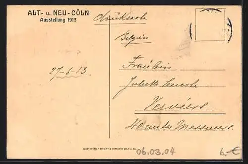 AK Köln, Ausstellung 1913, Haushaltungsunterricht in einer Volksschule