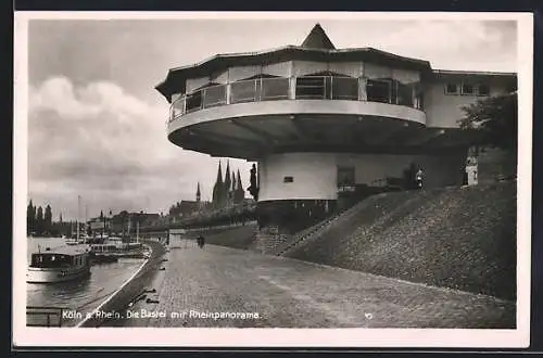 AK Köln a. Rhein, Café Bastei mit Rheinpanorama