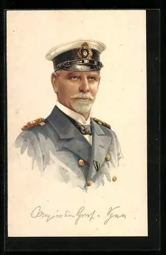 Künstler-AK Admiral Graf von Spee in Uniform