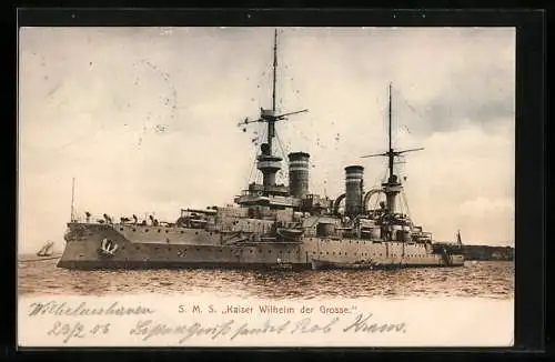 AK S.M.S. Kaiser Wilhelm der Grosse, Linienschiff der Kaiserlichen Marine
