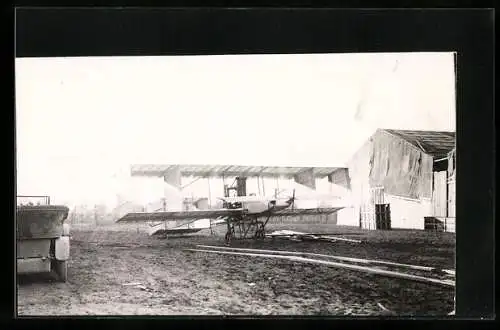 Foto-AK Flugzeug vor dem Start