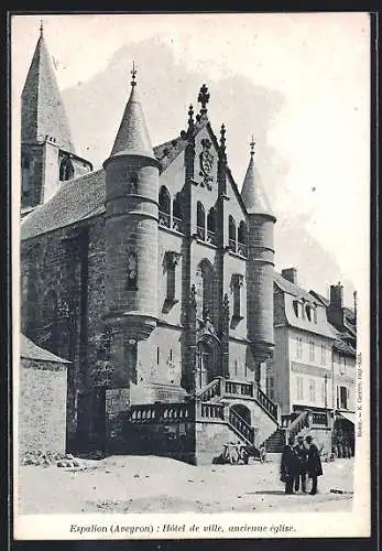 AK Espalion /Aveyron, Hôtel de ville, ancienne église