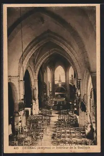 AK Ceignac /Aveyron, Intérieur de la Basilique