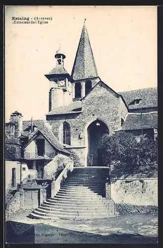 AK Estaing /Aveyron, Extérieur de l`Eglise