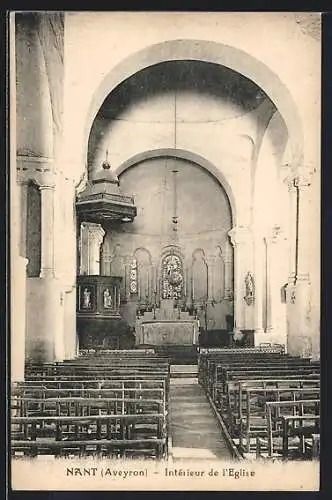 AK Nant /Aveyron, Intérieur de l`Eglise