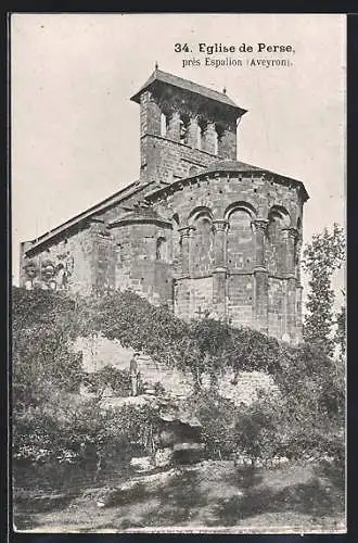 AK Espalion /Aveyron, Eglise de Perse