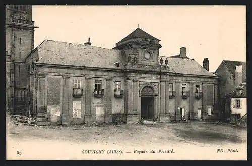 AK Souvigny /Allier, Facade du Prieuré