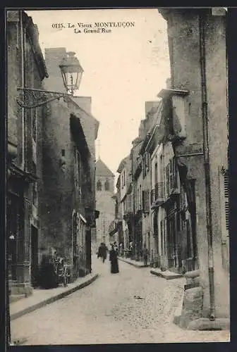 AK Montlucon, La Grand`Rue, Strassenpartie