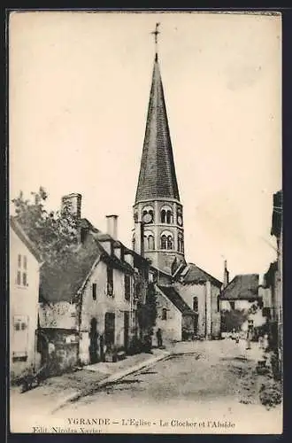 AK Ygrande, L`Église, Le Clocher et l`Abside