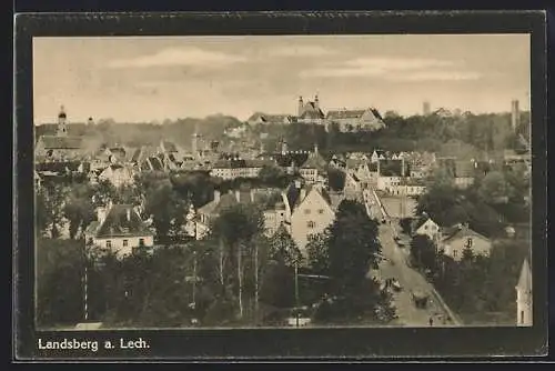 AK Landsberg a. Lech, Teilansicht mit Strassenpartie