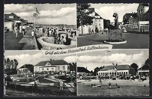 AK Kellenhusen, Ostseebad, Mini-Golfanlage, Denkmal, Strandpartie