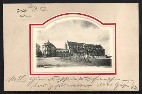 AK Goslar, Kaiserhaus, Passepartout