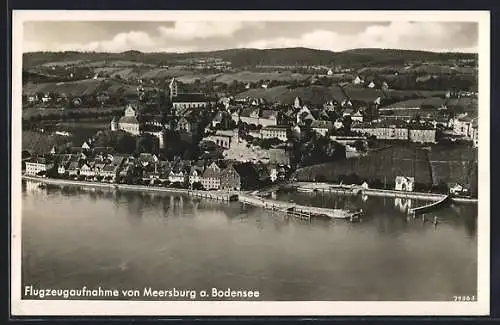 AK Meersburg a. Bodensee, Teilansicht mit Kirche