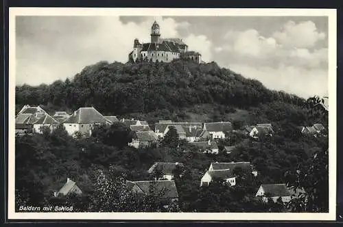 AK Baldern, Ortsansicht mit Schloss