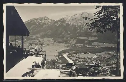 AK Bad Reichenhall, Bildstöckelalm mit Panorama