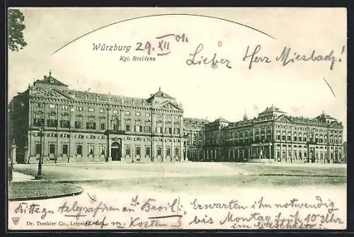 AK Würzburg, Platz vor der Residenz