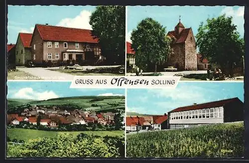 AK Offensen, Solling, Geschäftshaus Heinrich Otte, Kirche, Schule