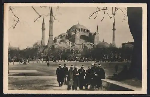 AK Constantinople, Blick auf eine Moschee