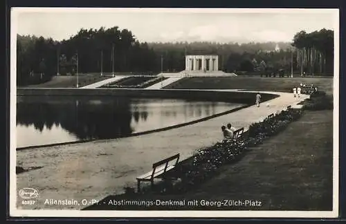 AK Allenstein, Abstimmungsdenkmal mit Georg Zülch-Platz