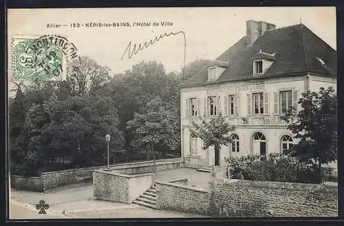 AK Néris-les-Bains, L`Hôtel de Ville, École Communale