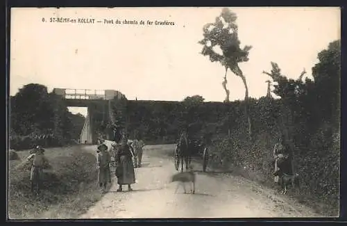 AK St-Rémy-en-Rollat, Pont du chemin de fer Gravières