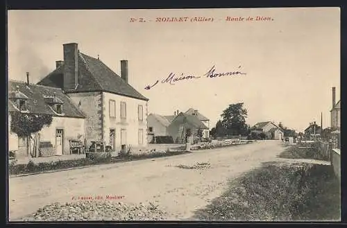 AK Molinet /Allier, Route de Dion